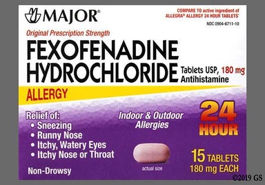 Pink Oval 194 - Fexofenadine Hydrochloride 180mg Tablet
