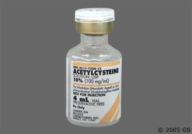 Colorless Not applicable - Acetylcysteine 10% Solution