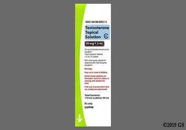colorless - Testosterone 30mg/actuation Topical Solution