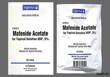 white - Mafenide Acetate 5% Powder for Topical Solution