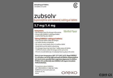 White Round 5.7 - Zubsolv 5.7mg-1.4mg Sublingual Tablet