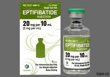 Colorless Not applicable - Eptifibatide 20mg/10mL Solution for Injection