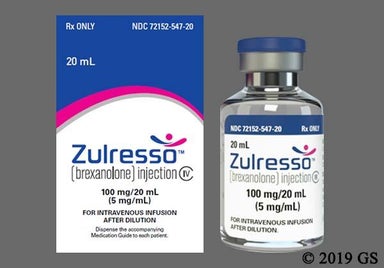Colorless Not applicable - Zulresso 100mg/20mL Solution for Injection