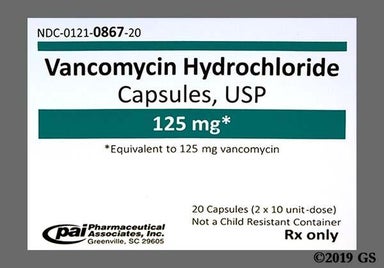 Blue, Yellow Capsule OP 64 OP 64 - Vancomycin Hydrochloride 125mg Capsule
