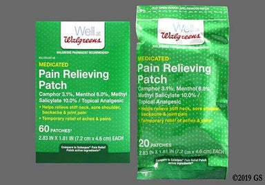 beige rectangular - Walgreens Medicated Pain Relieving Patch