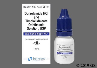 colorless - Dorzolamide Hydrochloride/Timolol Maleate 2%-0.5% Ophthalmic Solution