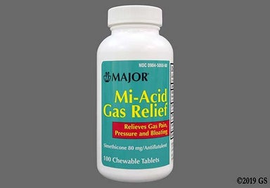 White Round G 103 - Mi-Acid Gas Relief 80mg Chewable Tablet