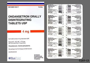 White Round G And 4 - Ondansetron 4mg Orally Disintegrating Tablet