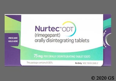 White Round Logo - Nurtec ODT 75mg Orally Disintegrating Tablet