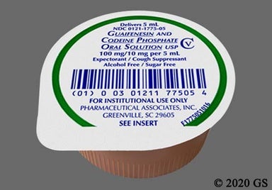 Red Not applicable - Codeine Phosphate/Guaifenesin 10mg-100mg/5ml Solution