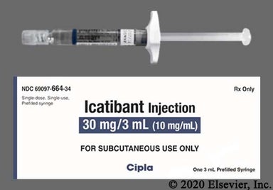colorless - Icatibant 30mg/3mL Prefilled Syringe Solution for Injection