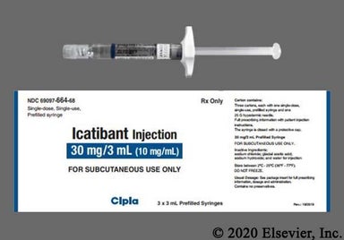 colorless - Icatibant 30mg/3mL Prefilled Syringe Solution for Injection