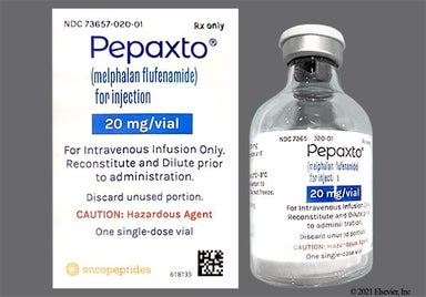 White Not applicable - Pepaxto 20mg Powder for Injection