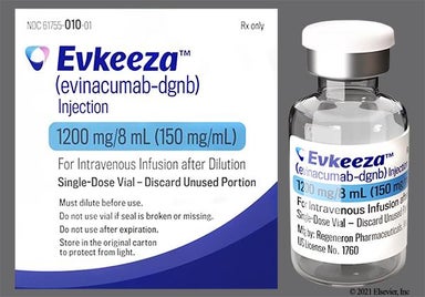 yellow - EVKEEZA 1200mg/8mL Solution for Injection