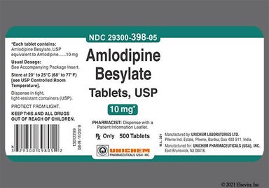 White Round 10 And U - Amlodipine Besylate 10mg Tablet