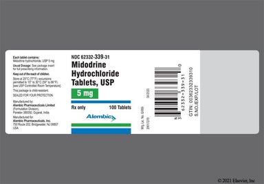 White Round L And 585 - Midodrine Hydrochloride 5mg Tablet