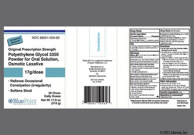 white - Polyethylene Glycol 3350 17g Powder for Solution