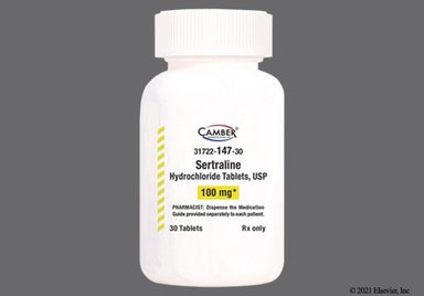 Yellow Oblong T 100 - Sertraline Hydrochloride 100mg Tablet