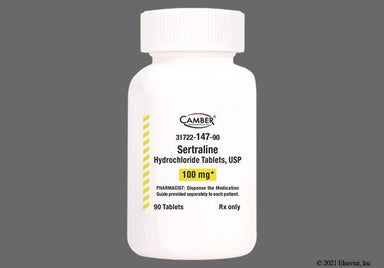 Yellow Oblong T 100 - Sertraline Hydrochloride 100mg Tablet