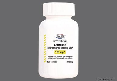 Yellow Oblong T 100 - Sertraline Hydrochloride 100mg Tablet