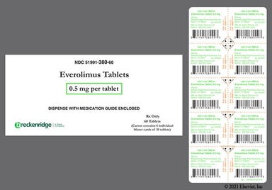 White Round EV - Everolimus 0.5mg Tablet