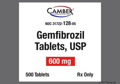 White Oval 1 - Gemfibrozil 600mg Tablet