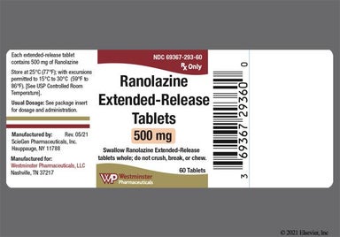 Peach Oblong Sg And 423 - Ranolazine 500mg Extended-Release Tablet