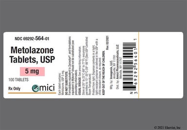 Pink Round 122 - Metolazone 5mg Tablet