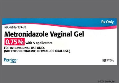 yellow - Metronidazole 0.75% Vaginal Gel