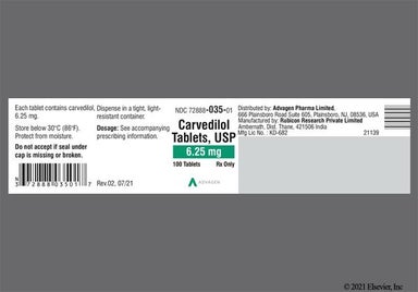 White Oval Logo56 - Carvedilol 6.25mg Tablet