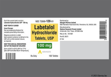 White Round 21 And R - Labetalol Hydrochloride 100mg Tablet