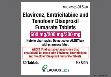 Pink Oblong La36 - Efavirenz, Emtricitabine and Tenofovir Disoproxil Fumarate 600mg-200mg-300mg Tablet