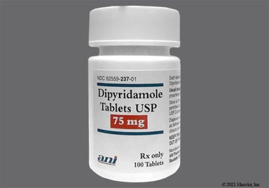 White Round ANI - Dipyridamole 75mg Tablet