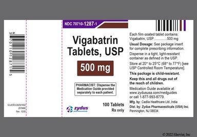 White Oval 87 And 1 2 - Vigabatrin 500mg Tablet