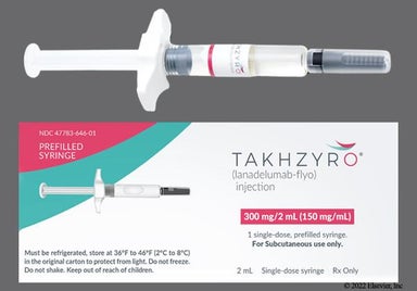 yellow - TAKHZYRO 300mg/2mL Pre-Filled Syringe Solution for Injection