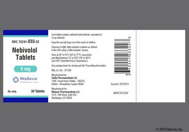 White Round C51 - Nebivolol 5mg Tablet
