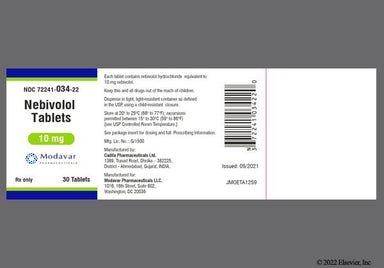 White Round C52 - Nebivolol 10mg Tablet