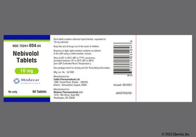 White Round C52 - Nebivolol 10mg Tablet