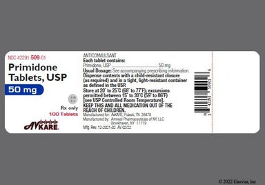 White Round An 44 - Primidone 50mg Tablet