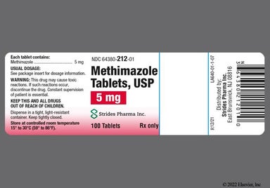 White Round Em 5 - Methimazole 5mg Tablet