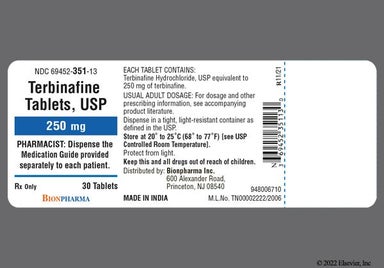 Pink Round 501 - Terbinafine Hydrochloride 250mg Tablet