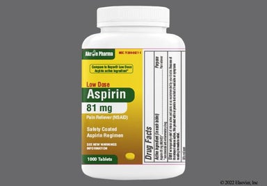Yellow Round - Aspirin Low Dose 81mg Safely Coated Tablet