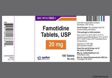 White Round Z21 - Famotidine 20mg Tablet