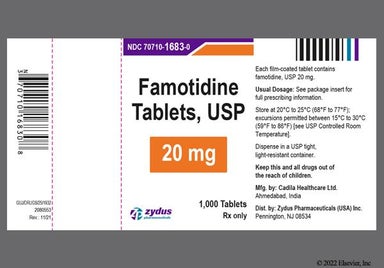 White Round Z21 - Famotidine 20mg Tablet