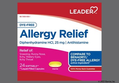 Yellow 780 - Leader Allergy Relief 25mg Liquid Filled Capsule