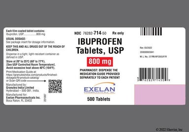 White Oblong I 10 - Ibuprofen 800mg Tablet