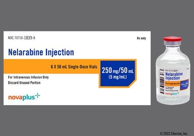 Colorless Not applicable - Nelarabine 250mg/50mL Solution for Injection (NOVAPLUS)