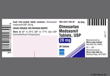 White Round 94 - Olmesartan Medoxomil 20mg Tablet
