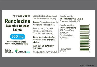 Beige Oval V And 08 - Ranolazine 500mg Extended-Release Tablet