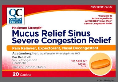 Orange Oblong Aaa 1166 - Quality Choice Mucus Relief Sinus Severe Congestion Relief Maximum Strength 325mg-200mg-5mg Caplet